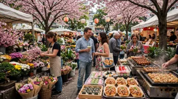 Foto ilustrativa: Com flores e gastronomia, feira japonesa ocupa Pra�a das Cerejeiras (IA)