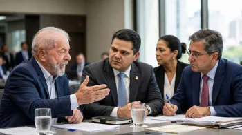 Foto ilustrativa: Lula articula com l�deres e Alcolumbre para destravar pauta no Congresso (IA)