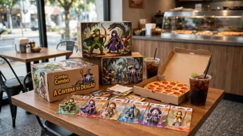 Foto ilustrativa: Domino's lan�a combos de A Caverna do Drag�o com colecion�veis avulsos (IA)