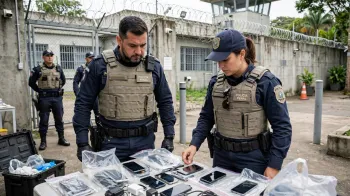 Foto ilustrativa: Pol�cia Penal refor�a seguran�a em pres�dio de Viana contra celulares (IA)