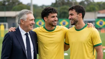 Foto ilustrativa: Imprensa espanhola exalta Ancelotti e destaca Bontempo e Matheus Martinelli na sele��o (IA)