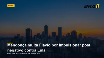 Foto ilustrativa: Mendon�a multa Fl�vio por impulsionar post negativo contra Lula (IA)