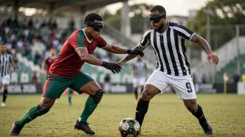 Foto ilustrativa: Fluminense e Santos duelam no Brasileir�o 2026 de futebol de cegos (IA)