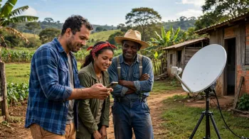Foto ilustrativa: Vivo e Starlink ativam WhatsApp via sat�lite em �reas rurais sem sinal (IA)