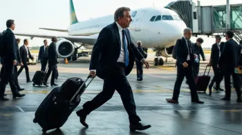 Foto ilustrativa: Fl�vio Bolsonaro foge para os EUA ap�s prometer que ficaria no Brasil (IA)