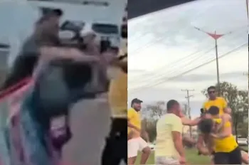 Confus�o com bolsonarista termina em pancadaria durante ato pr�-Lula em MT