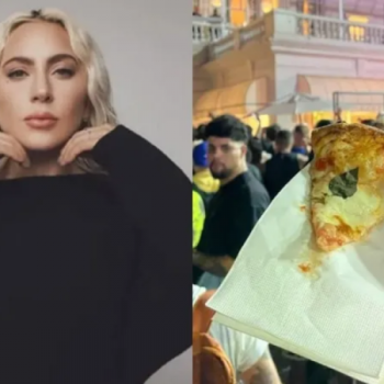Lady Gaga distribui caixas de pizza para fãs na porta de hotel no Rio