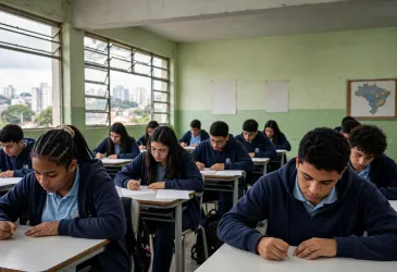 Alunos de SP fazem prova impressa nesta semana em mais de 5 mil escolas