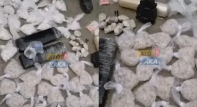 Pol�cia encontra 3 kg de drogas escondidas na mata de Candeias