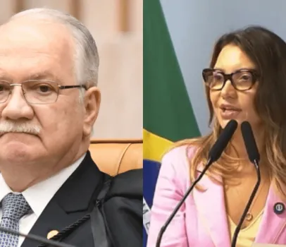 Fachin e Janja se re�nem para combater viol�ncia contra a mulher