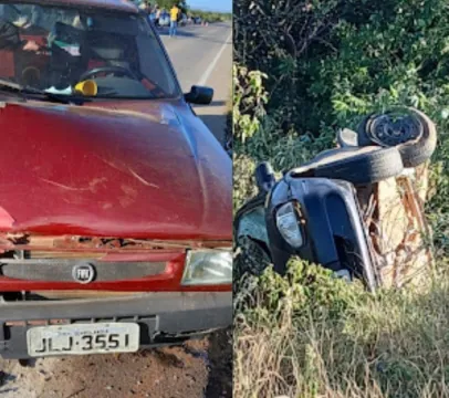 Colis�o envolvendo tr�s ve�culos deixa dois mortos e um ferido na BA-144
