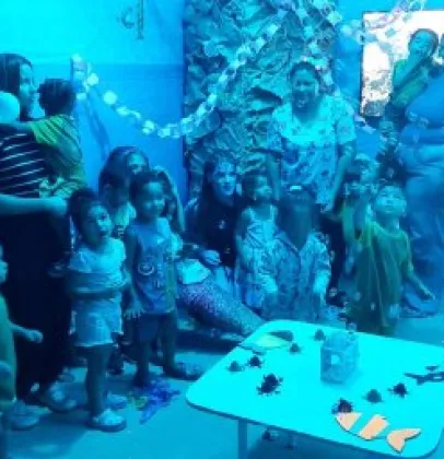 Crian�as de Cuiab� vivem aventura no fundo do mar em evento escolar