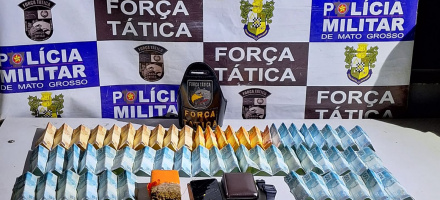 Fora Ttica prende homem com maconha e R$ 4,7 mil em dinheiro de trfico de drogas