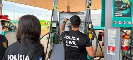 Pol�cia Civil e MPE fiscalizam postos de combust�veis em Confresa e regi�o