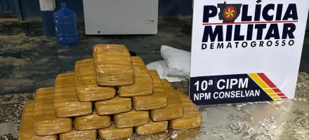 Pol�cia Militar prende homem com 15 tabletes de pasta base de coca�na em Aripuan�