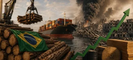 Guerra no Oriente M�dio derruba exporta��es de madeira do Brasil e eleva custos no setor florestal
