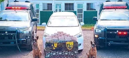 Gefron apreende 26 kg de pasta base de coca�na e causa preju�zo de R$ 500 mil �s fac��es criminosas