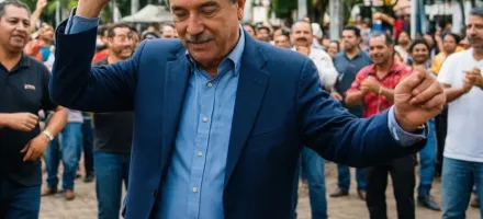Candidato � Alego dan�a 'palinha' na Pra�a da Mandioca para fazer campanha