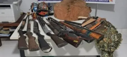 Pol�cia encontra 8 armas escondidas em casa de homem que amea�ou matar pai e filho