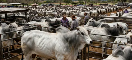 Feira de gado em Barra do Gar�as bate recorde com quase 4 mil bois de peso alto