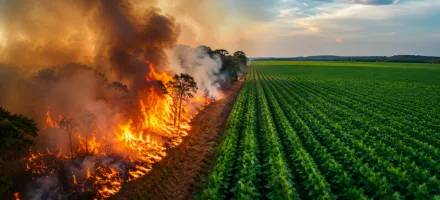 Produtores de soja ajudam a proteger as florestas dos inc�ndios