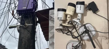 Pol�cia retira sete c�meras ilegais de criminosos em Salvador