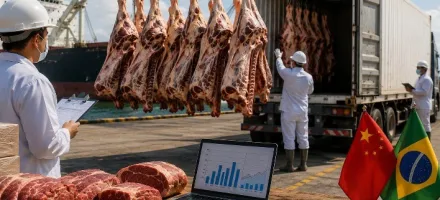 Exporta��es de carne bovina do Brasil batem recorde em abril, mas avan�o da quota chinesa gera alerta no setor