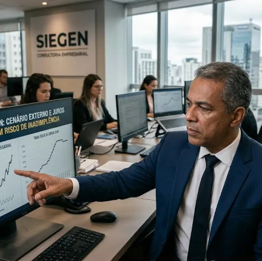 Cen�rio externo e juros elevados pressionam empresas e elevam risco de inadimpl�ncia, avalia Siegen