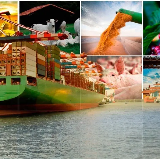 Exporta��es do agroneg�cio somam US$ 15,4 bilh�es em mar�o, mas recuam 0,7% ante 2025