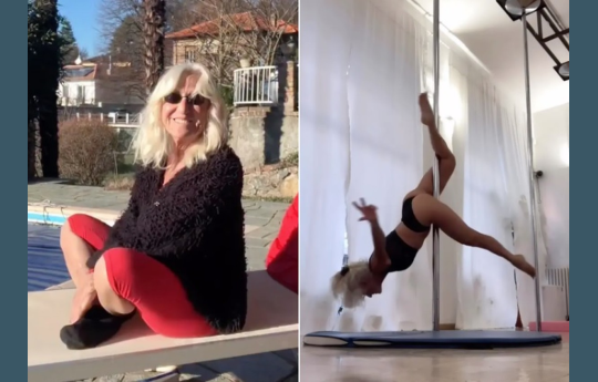 Italiana de 82 anos � a mais velha a competir no pole dance