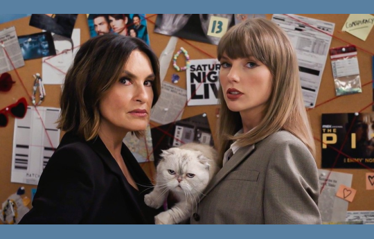 Taylor Swift surge de surpresa em s�rie americana e esconde pistas de novo �lbum