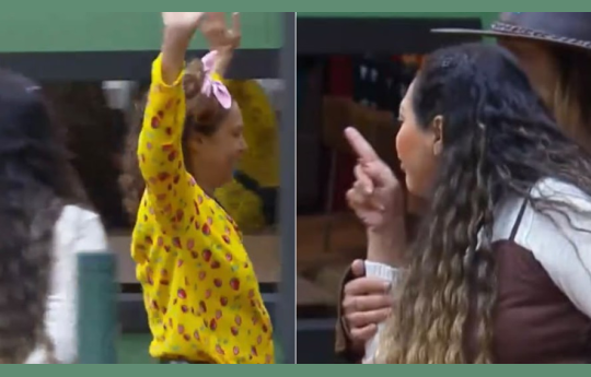 M�e de Lexa amea�a Giovanna Gold em A Fazenda: 'Toca na foto dos meus filhos para voc� ver'
