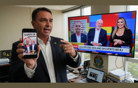 Resumo do Dia: V�deo: Fl�vio Bolsonaro reage a foto com suspeito de crime e critica Lula com Deolane - 16 de julho de 2026