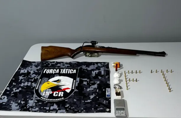 For�a T�tica prende faccionado com arma de fogo e muni��es em Matup�