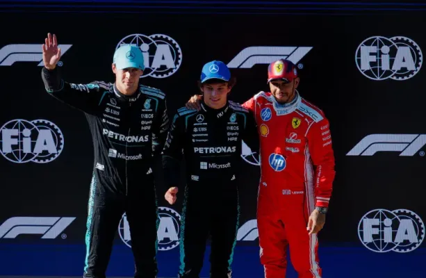 Russell vence corrida sprint no GP da China e Antonelli faz hist�ria