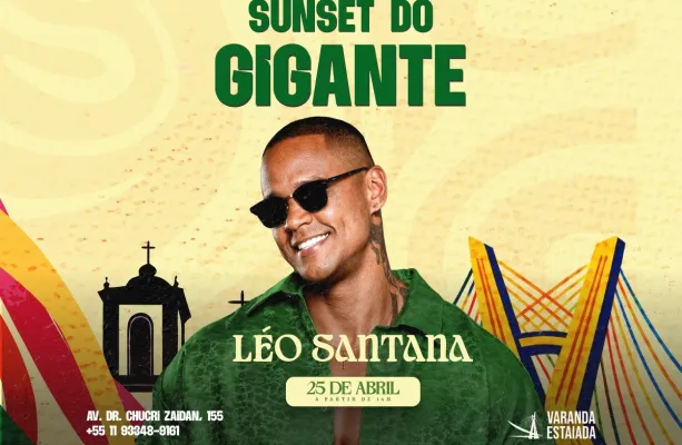 L�o Santana estreia no Varanda Estaiada neste s�bado em S�o Paulo