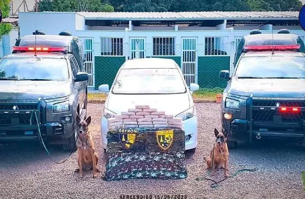 Gefron apreende 26 kg de pasta base de coca�na e causa preju�zo de R$ 500 mil �s fac��es criminosas