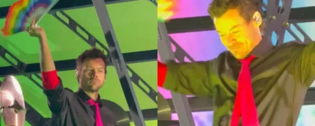 Harry Styles canta 'Magalenha' no �ltimo show no Brasil