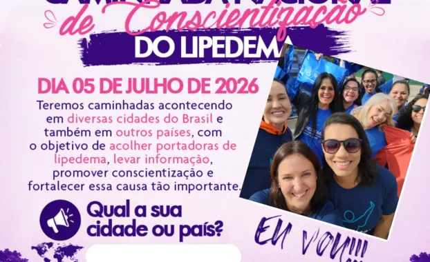 Caminhada de conscientiza��o mobiliza 26 cidades no Brasil e exterior para dar visibilidade ao lipedema