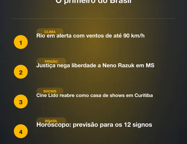 Rio em alerta com ventos de at� 90 km/h