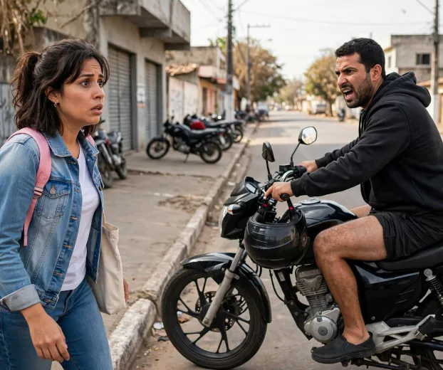 Homem de moto exp�e �rg�o e insulta mulher em rua de Juazeiro do Norte