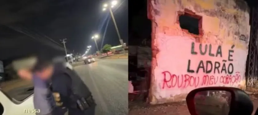 Professor lulista � preso pichando muro em VG: roubou meu cora��o