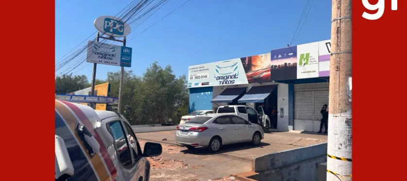Dono de loja � baleado e ladr�o morre em assalto em MT