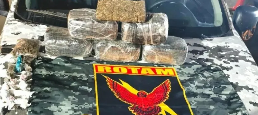 Rotam prende 3 integrantes do Comando Vermelho com 6 kg de maconha em MT