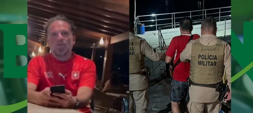 Cantora filma italiano que a assediou em Morro de S�o Paulo: "Qual � o seu valor?"