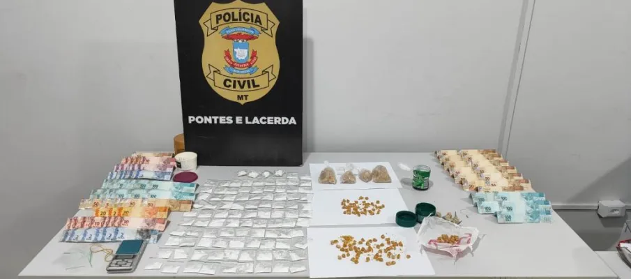 Pol�cia Civil prende 5 pessoas por tr�fico de drogas em Pontes e Lacerda