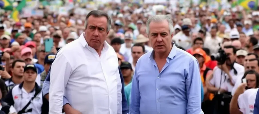 Rivais pol�ticos dividem palanque no desfile de 7 de Setembro em Cuiab�