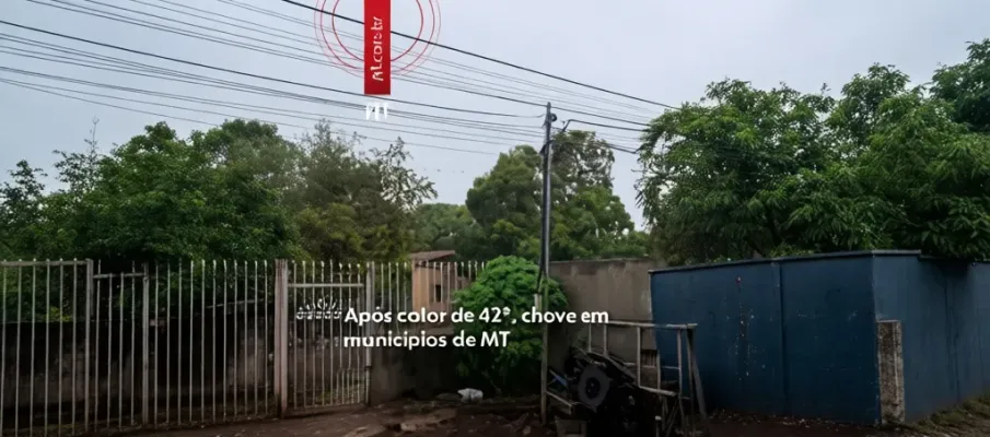 Chuva chega e alivia calor de 42�C em Mato Grosso