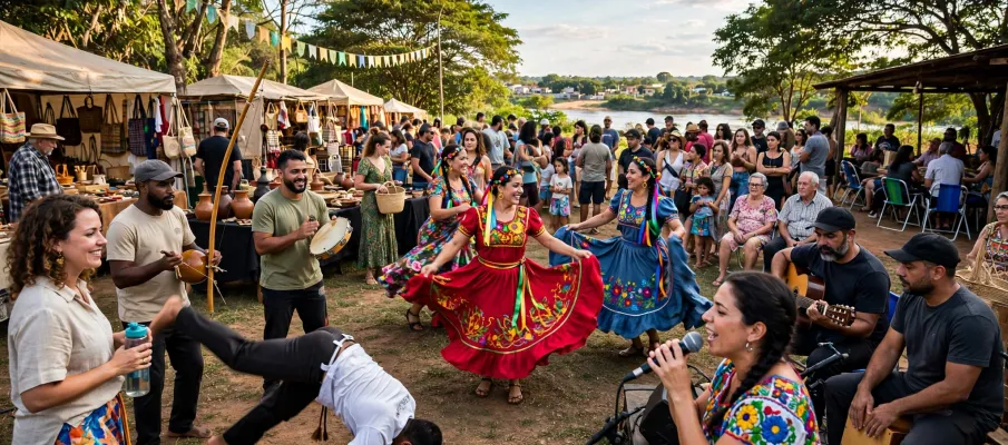 Festival gratuito de arte e cultura anima domingo em Aragar�as com m�sica, dan�a e teatro