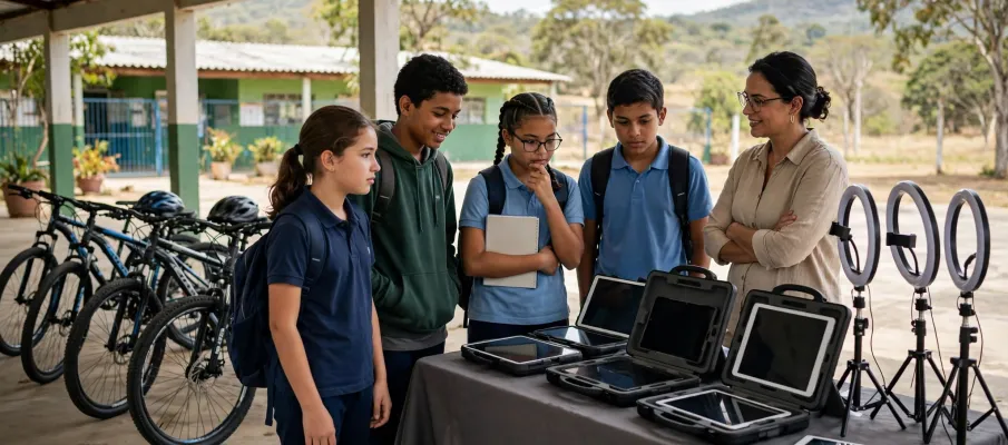 Concurso escolar em Barra do Gar�as vai premiar alunos com bicicletas e tablets
